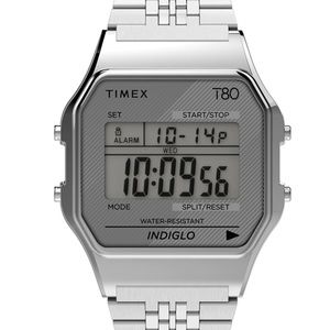 Timex T80 34mm Stainless Steel Bracelet Watch